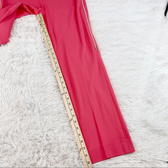 VDP Collection mid rise Straight Leg knit Pants with exposed zipper details - Picture 7 of 12